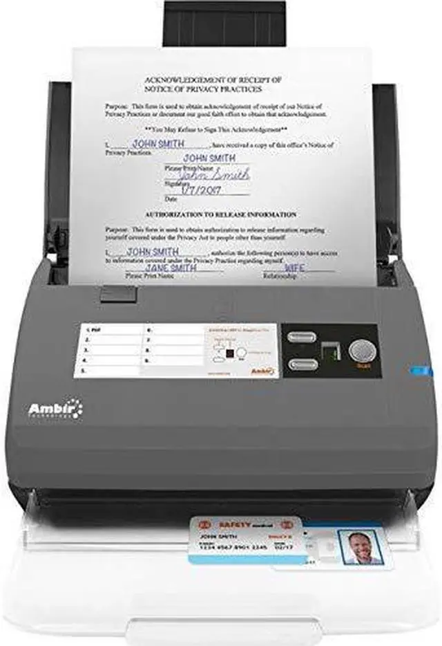Alt view image 10 of 10 - Ambir ImageScan Pro 820ix Sheetfed Scanner - 600 dpi Optical