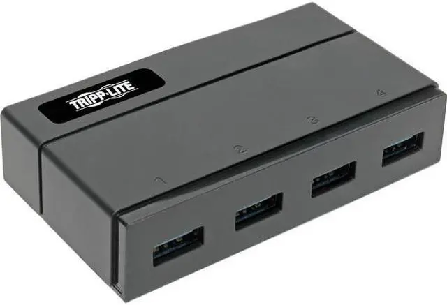 Alt view image 6 of 8 - Tripp Lite 4-Port USB 3.0 SuperSpeed Hub for Data and USB Charging - USB-A, BC 1.2, 2.4A