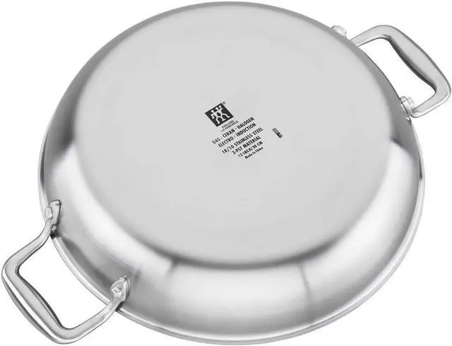 Alt view image 4 of 4 - ZWILLING Spirit Ceramic Nonstick Braiser, 4-qt, Stainless Steel/Grey