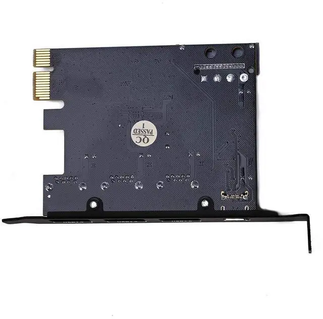 Alt view image 5 of 5 - Vszerda PCI-E to USB 3.0/USB 3.1 PCI Express Card Type C+ 3 Type A Add Expansion Card PCI Express Controller Adapter 3X UBS3.0 + 2X USB 3.1 with 4Pin Power Cable 15Pin SATA Cable (5 Ports)
