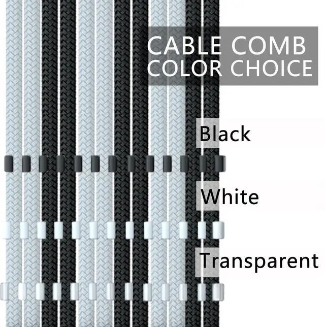 Alt view image 3 of 7 - FormulaMod Power Supply Sleeved 18AWG ATX 24P Customized Extension Cable With Combs