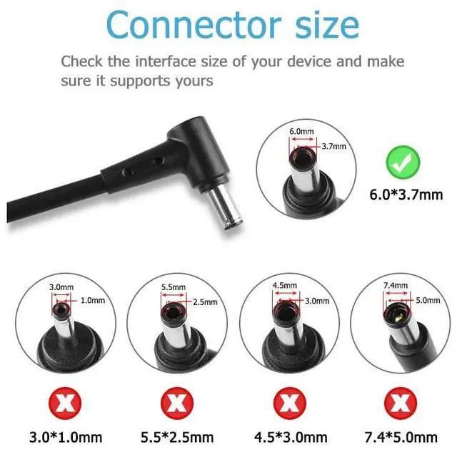 Alt view image 3 of 6 - 240W Charger Adapter Fit for Asus ADP-240EB B TUF Gaming A15 A17 F15 F17 FA507NU FA507NV FA507XI FA707NU FA707NV FA707XI ROG Zephyrus G14 G16 GU603VI GU603VU GU603VV GU603ZI GU603ZV