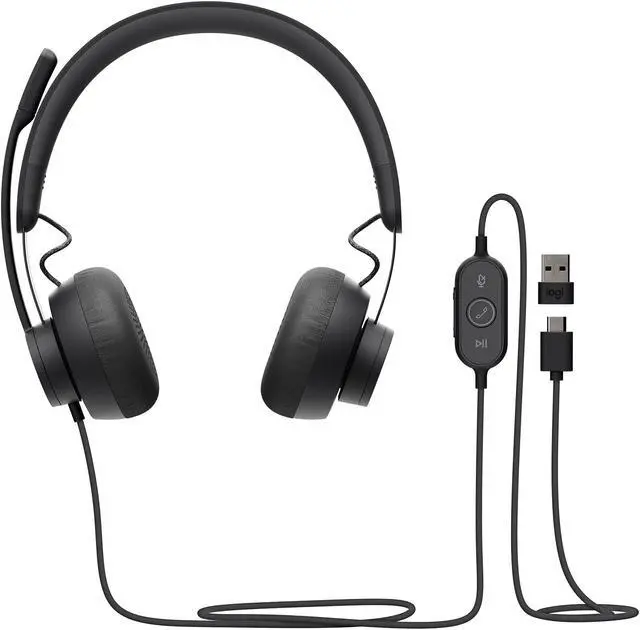 Alt view image 11 of 17 - Logitech Zone Wired Noise Cancelling Headset, Certified for Microsoft Teams