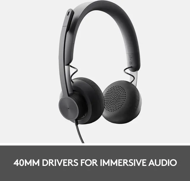 Alt view image 13 of 17 - Logitech Zone Wired Noise Cancelling Headset, Certified for Microsoft Teams