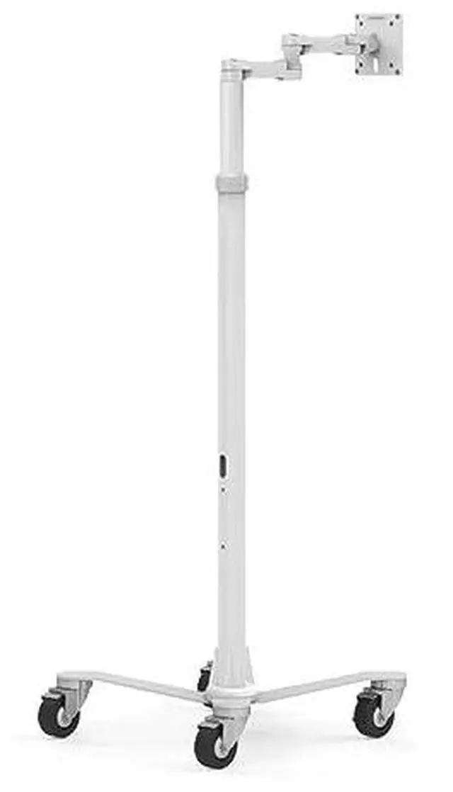 Alt view image 6 of 8 - Compulocks Medical Rolling Cart Extended - VESA Compatible - Cart - for LCD display - medical - white - screen size: up