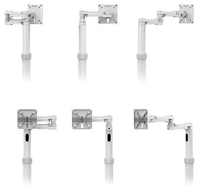 Alt view image 7 of 8 - Compulocks Medical Rolling Cart Extended - VESA Compatible - Cart - for LCD display - medical - white - screen size: up