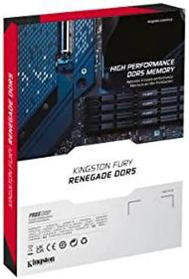 Alt view image 7 of 14 - Kingston Fury Renegade DDR5 Silver/Black XMP 96GB 6000MT/s CL32 DIMM Desktop Gaming Memory (Kit of 2) - KF560C32RSK2-96
