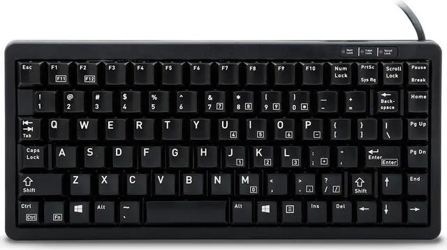 Alt view image 3 of 9 - Cherry G84-4100LCAUS-2 Black 11in Ultraslim Keyboard. Us Space Reduced 83 Position Key Layout Without
