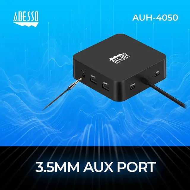 Alt view image 15 of 18 - Adesso 11-in-1 USB-C Multi-Port TAA Compliant Docking Station Black AUH4050