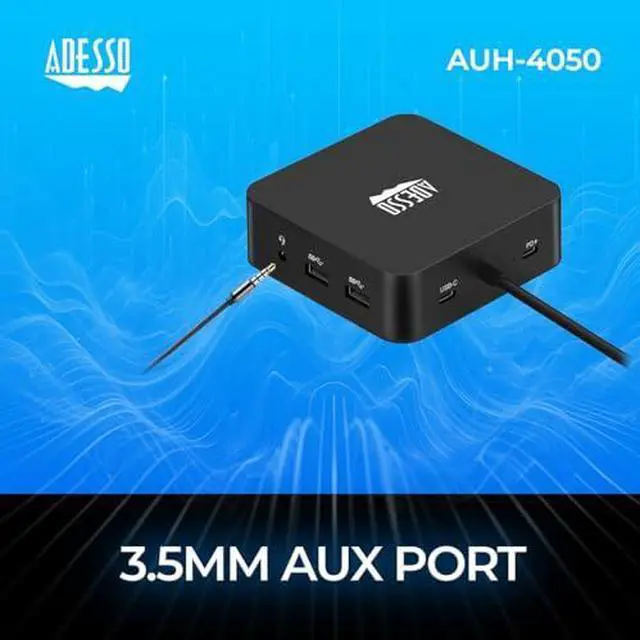 Alt view image 18 of 18 - Adesso 11-in-1 USB-C Multi-Port TAA Compliant Docking Station Black AUH4050