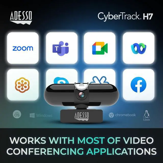 Alt view image 19 of 20 - Cybertrack h7 1080p hd auto focus webcam with built-in dual microphone, tripod mount and privacy shutter cover