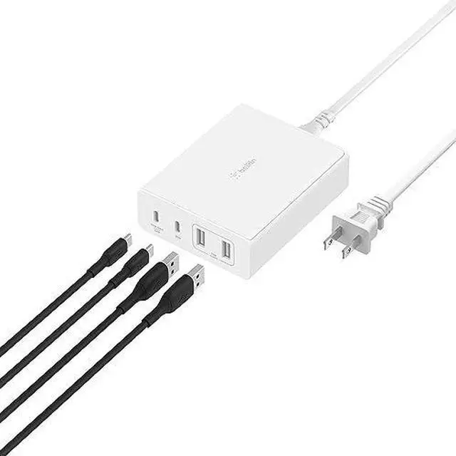 Alt view image 3 of 8 - Belkin 4-Port GaN Charger 108W, White