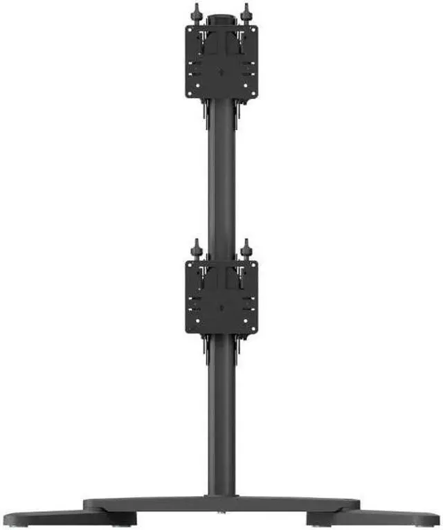 Alt view image 2 of 9 - Atdec AWMS-2-BT75-FS-B Freestanding Dual Stack Heavy Monitor Desk Mount - Flat and Curved up to 49in - VESA 75x75, 100x100 - Tool-Free Adjustable Monitor Height, tilt, pan - Quick Display Release
