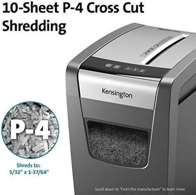 Alt view image 11 of 14 - Kensington Office Assist M100s Anti-Jam Cross Cut Shredder K52076AM