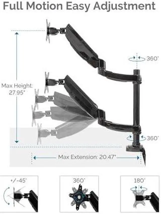 Alt view image 11 of 14 - Fellowes  Mounting Arm 8043401