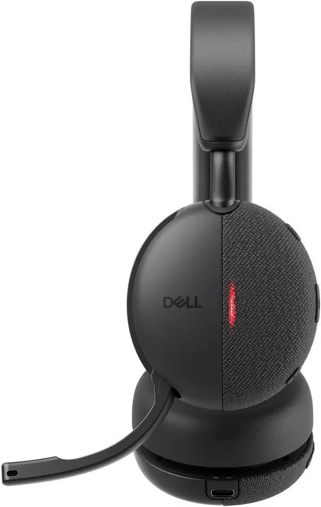 Alt view image 5 of 8 - Dell WL5024 Pro Wireless ANC Headset - Hybrid Active Noise Cancellation, AI-Based Noise Cancellation Microphone, Leatherette Headband, Effortless connectivity, Microsoft Teams/Zoom Certified - Black