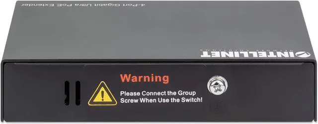 Alt view image 7 of 8 - Intellinet 4-Port Gigabit Ultra PoE Extender, Adds up to 100 m (328 ft.) to PoE Range, 90 W PoE Power Budget, Four PSE Ports with up to 30 W Output, IEEE 802.3bt (PoE++ / 4PPoE) Compliant, Metal Housi