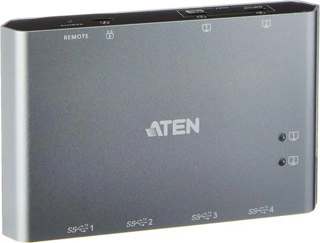 Alt view image 9 of 14 - ATEN 2-Port USB-C Gen 2 Sharing Switch with Power Pass-through US3342