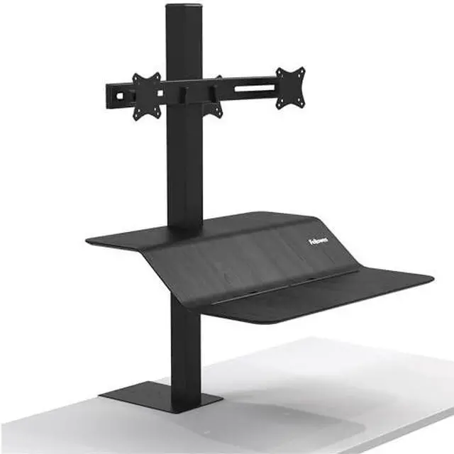 Alt view image 15 of 18 - Fellowes 8082001 Lotus VE Sit Stand Workstation - Black