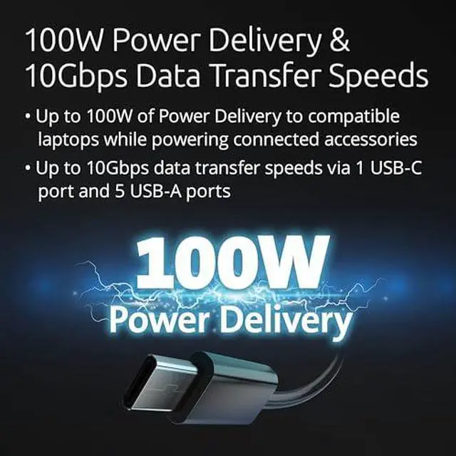 Alt view image 13 of 16 - Kensington SD4782P EQ Docking Station - Up to 100W Power Delivery - Delivers power to laptop, docking station, and connected accessories. Supports up to 100W for USB-C® Alt Mode laptops. USB-A