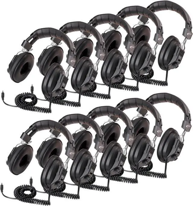Alt view image 13 of 14 - Califone 3068Av-10L Switchable Headphones Classpack