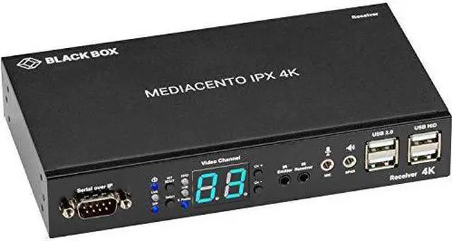 Alt view image 9 of 11 - Black Box VX-HDMI-4KIP-RX MediaCento IPX 4K Receiver HDMI USB Serial IR Audio