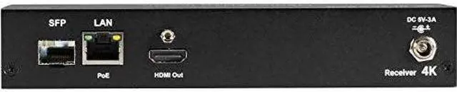 Alt view image 11 of 11 - Black Box VX-HDMI-4KIP-RX MediaCento IPX 4K Receiver HDMI USB Serial IR Audio