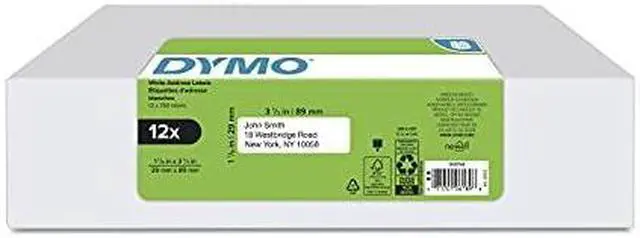 Alt view image 9 of 15 - Dymo Labels LabelWriter 3-1/2"Wx1-1/8"H 12 RL/PK White 2050768