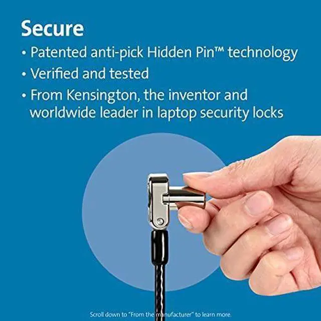 Alt view image 4 of 16 - Kensington Universal 3-in-1 Keyed Cable Lock - Twin Lockheads for Laptops & Other Devices (K63380WW)