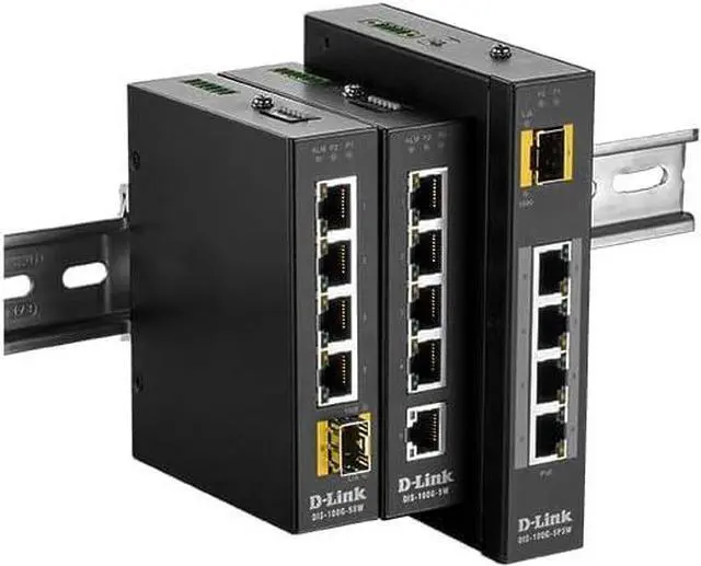 Alt view image 9 of 10 - D-Link DIS-100G-5PSW Unmanaged Industrial Gigabit Unmanaged Switches, 4 x 100/1000BaseT PoE Ports, 1 x 100/1000BaseSFP Slots