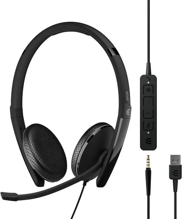 Alt view image 15 of 20 - EPOS / Sennheiser Adapt 165T Binaural On-Ear Wired 3.5mm Jack Headset