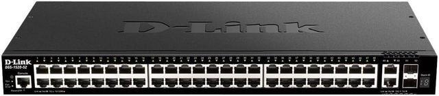 Alt view image 13 of 15 - D-Link DGS-1520-52 Layer 3 Switch - 50 Ports - Manageable - 3 Layer Supported - Modular - 51.20 W Power Consumption - Twisted Pair, Optical Fiber - 1U High - Rack-mountable - Lifetime Limited Warranty