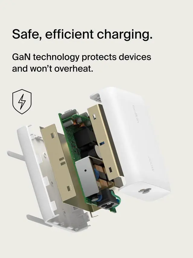 Alt view image 5 of 11 - Belkin 200W 4-Port USB-C GaN Charger, White