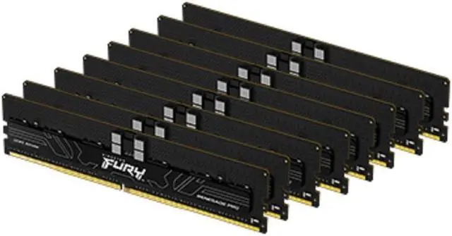 Alt view image 9 of 15 - Kingston FURY Renegade Pro 256GB (8 x 32GB) DDR5 SDRAM Memory Kit - For Desktop PC, Workstation - 256 GB (8 x 32GB) - DDR5-4800/PC5-38400R DDR5 SDRAM - 4800 MHz - CL36 - 1.10 V - ECC- KF548R36RBK8-256