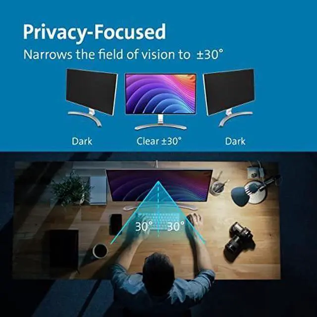Alt view image 8 of 8 - Kensington FP340UW-DE Privacy Screen for Dell 34" P3424WE Curved Monitor - For 34" Widescreen LCD Monitor - 21:9 - Glare Resistant, Fingerprint Resistant, Odor Resistant, Stain Resistant, Sc
