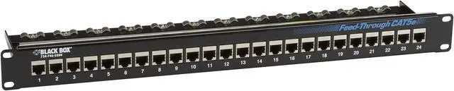 Alt view image 8 of 8 - BLACK BOX JPM804A-R2 PTCH PNL CAT5E FD-THR 1U SHIELDED 24PT