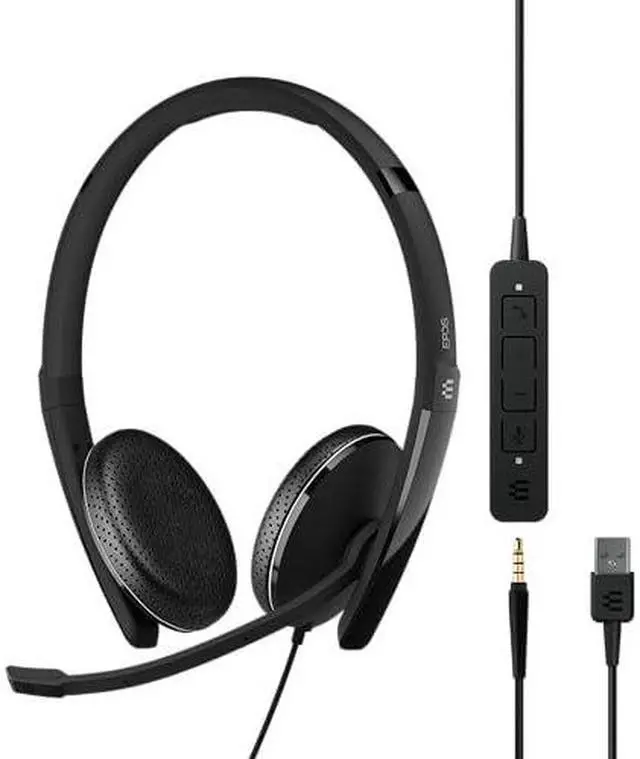 Alt view image 15 of 20 - EPOS I Sennheiser ADAPT 165 USB II Stereo On Ear Mobile Headset Black (1000916)