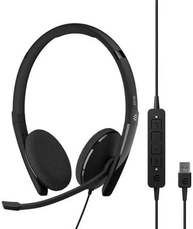 Alt view image 13 of 19 - EPOS | SENNHEISER ADAPT 160 USB II Headset - Stereo - USB - Wired - On-ear - Binaural - 5.86 ft Cable - Noise Cancelling Microphone - Black - 1000915
