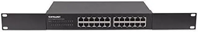 Alt view image 11 of 15 - Intellinet 24-Port Gigabit Ethernet Switch, 24 x 10/100/1000 Mbps RJ45 Ports, IEEE 802.3az Energy Efficient Ethernet, Desktop, 19" Rackmount