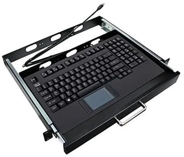 Alt view image 11 of 17 - ADESSO AKB-425UB-MRP Black 12 Function Keys USB Wired EasyTouchTouchpad Keyboard With Rackmount