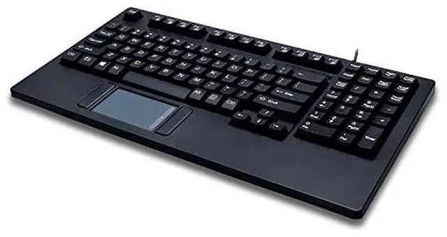 Alt view image 13 of 17 - ADESSO AKB-425UB-MRP Black 12 Function Keys USB Wired EasyTouchTouchpad Keyboard With Rackmount