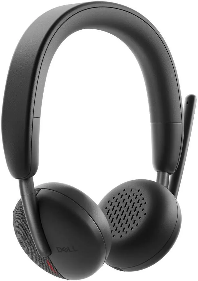 Alt view image 2 of 9 - Dell Wireless Headset - WL3024 - Microsoft Teams Certification - Siri, Google Assistant, Bixby - Stereo - Wireless - Bluetooth - 98.4 ft - 20 Hz - 20 kHz - On-ear, Over-the-head - Binaural - Ear-cup -