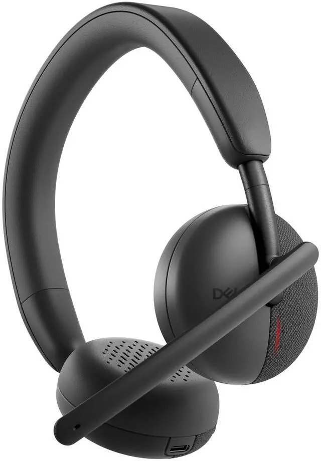 Alt view image 4 of 9 - Dell Wireless Headset - WL3024 - Microsoft Teams Certification - Siri, Google Assistant, Bixby - Stereo - Wireless - Bluetooth - 98.4 ft - 20 Hz - 20 kHz - On-ear, Over-the-head - Binaural - Ear-cup -