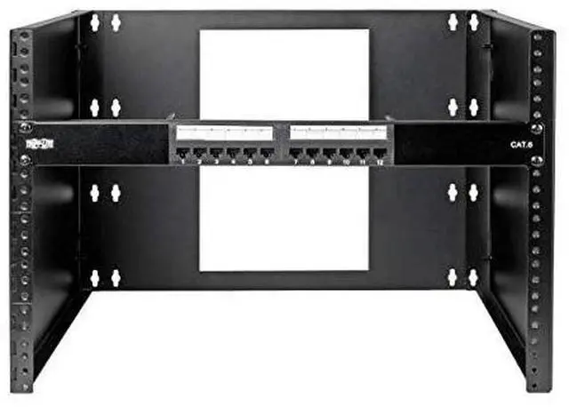 Alt view image 13 of 20 - Tripp Lite 8U Wall-Mount Bracket for Small Switches, Patch Panels Hinged - Black