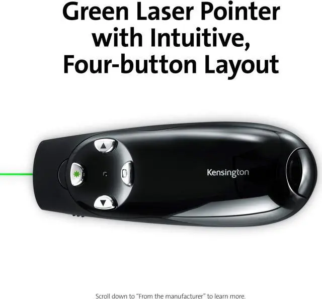 Alt view image 13 of 20 - Kensington Presenter Expert Wireless With Green Laser - Black