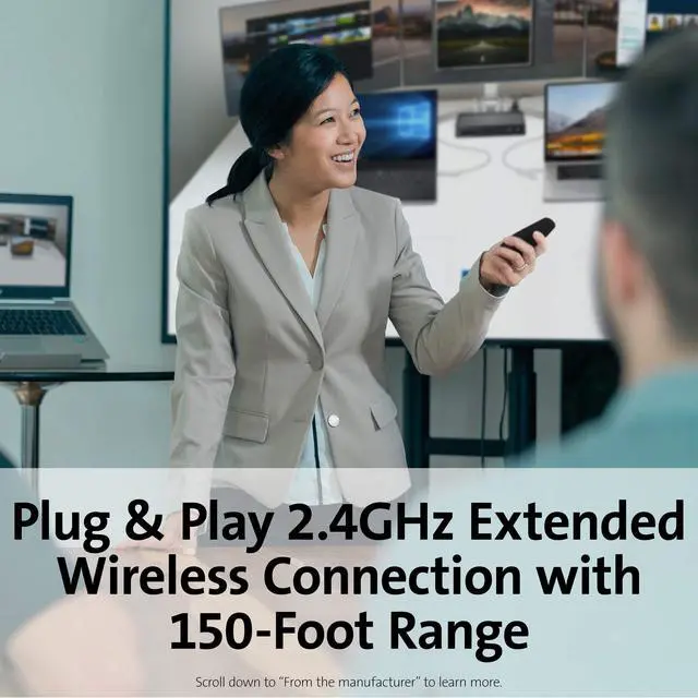 Alt view image 14 of 20 - Kensington Presenter Expert Wireless With Green Laser - Black