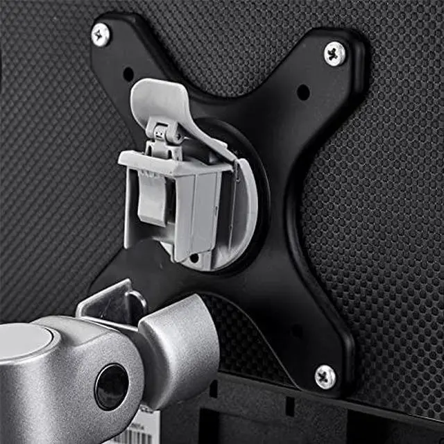Alt view image 4 of 5 - Atdec dual monitor desk mount - Black - Flat and Curved up to 32in - VESA 75x75, 100x100