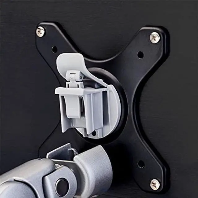 Alt view image 7 of 9 - Atdec dual dynamic monitor arm desk mount - Flat and Curved up to 32in - VESA 75x75, 100x100