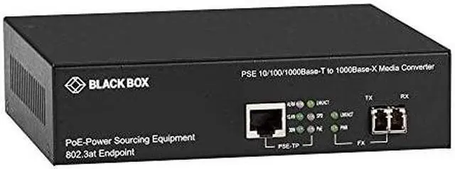Alt view image 6 of 12 - Black Box 10/100/1000B-T PoE PSE To 1000B-X Media Converter