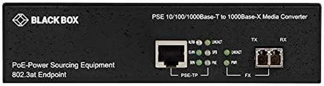 Alt view image 7 of 12 - Black Box 10/100/1000B-T PoE PSE To 1000B-X Media Converter